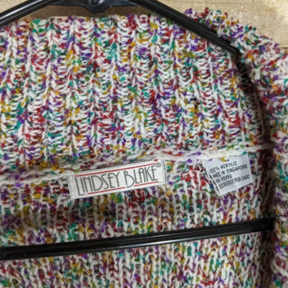 Vintage Multi-Color Long Sweater - Picture 2 of 10